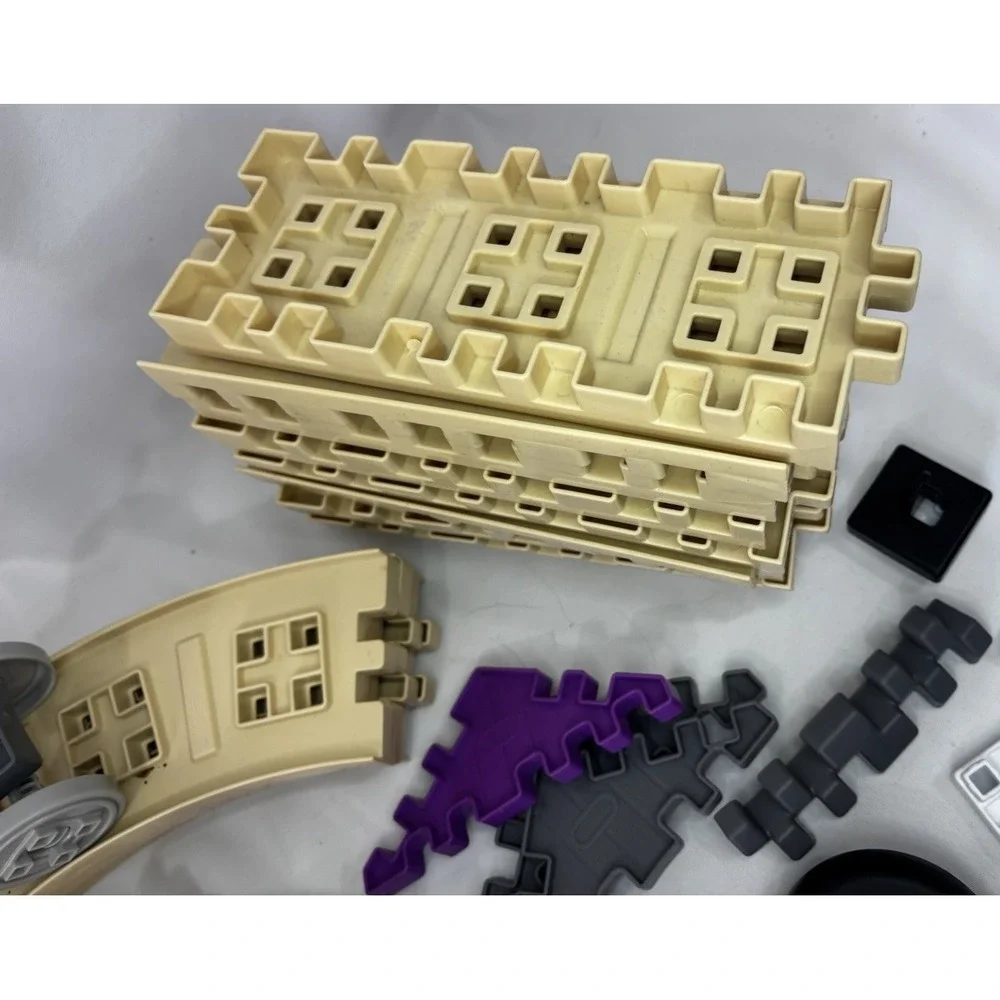 Little Tikes Waffle Blocks Lot Over 60 pc- Train Farm people, animals